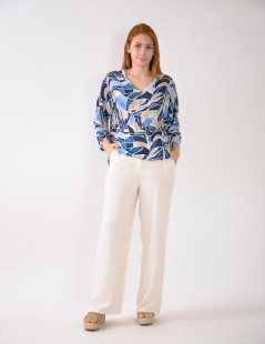 BLUSA C/PICO ESTAMPADA