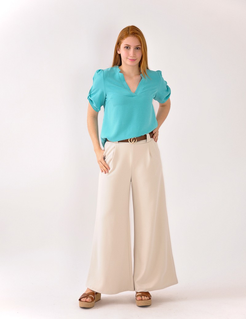 PANTALÓN ANCHO PINZAS...