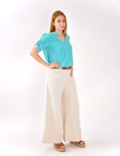 PANTALÓN ANCHO PINZAS C/CINTURÓN