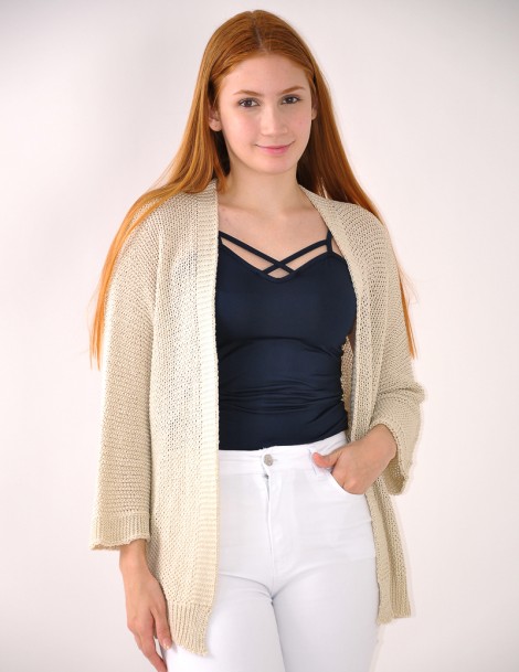 CHAQUETA PUNTO M/CORTA ABIERTA 