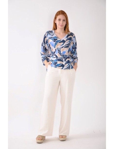 BLUSA C/PICO ESTAMPADA 