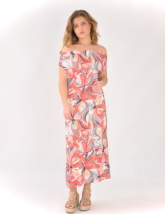VESTIDO DRAPEADO ESTAMPADO