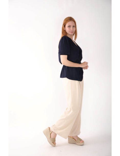 PANTALÓN ANCHO PLIEGUE C/CINTURÓN