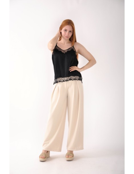 PANTALÓN ANCHO PLIEGUE C/CINTURÓN