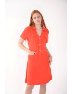 VESTIDO LINO BOLSILLOS 