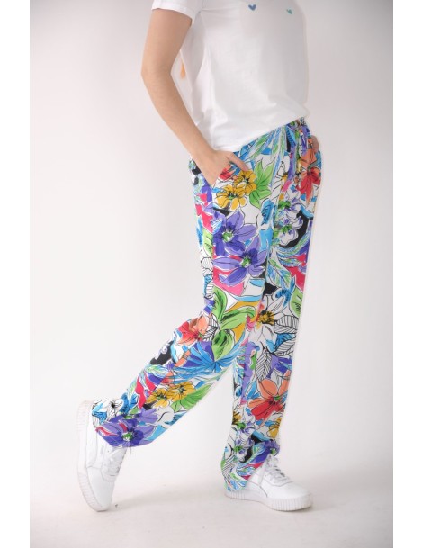 CALÇAS FLUÍDAS ESTAMPADAS