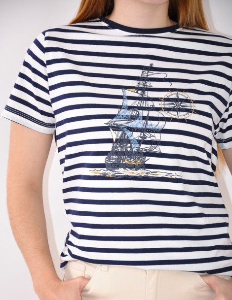 CAMISOLA ESTAMPADA C/RISCAS