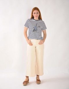 CAMISOLA ESTAMPADA C/RISCAS