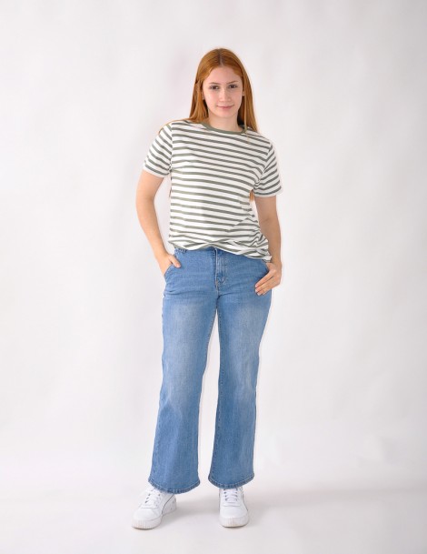 CAMISOLA ESTAMPADA C/RISCAS