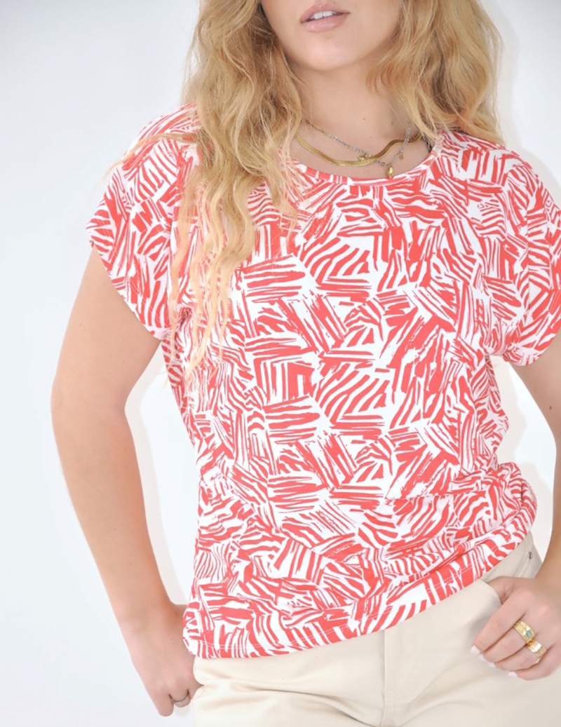 CAMISETA ESTAMPADA KIMONO