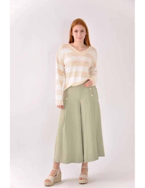 PANTALON ANCHO LINO