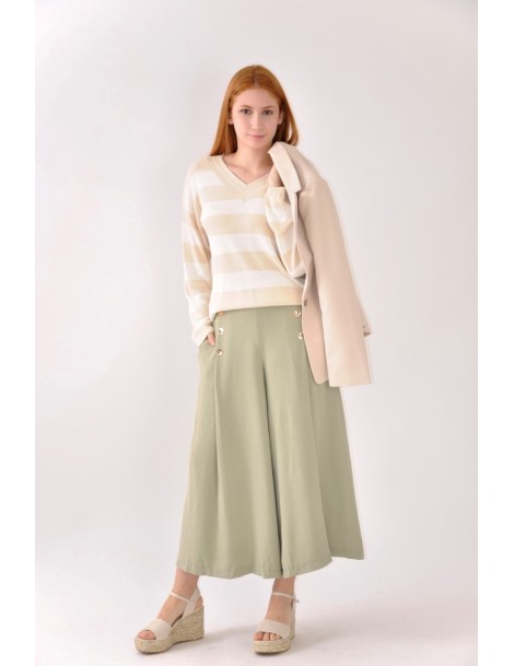 PANTALON ANCHO LINO