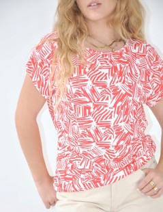 CAMISETA ESTAMPADA KIMONO
