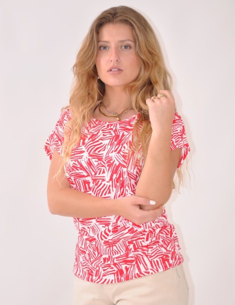 CAMISETA ESTAMPADA KIMONO
