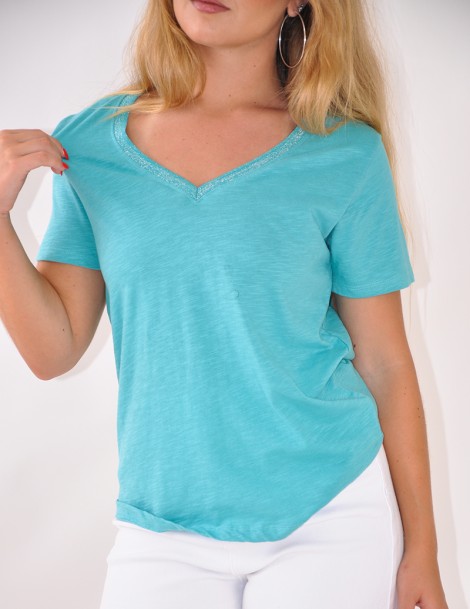 CAMISETA C/PICO LUREX