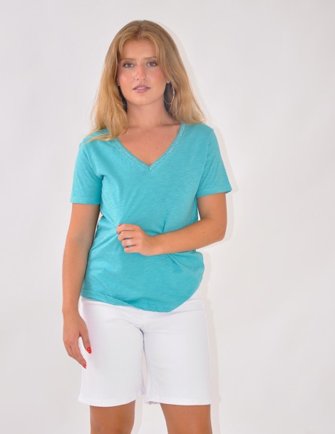 CAMISETA C/PICO LUREX