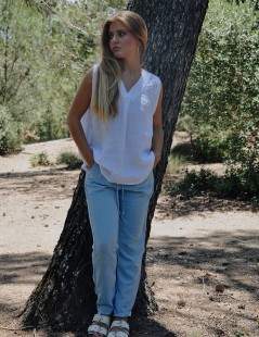CALÇA RECTA LISA