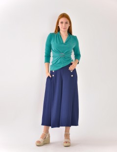 PANTALON ANCHO LINO