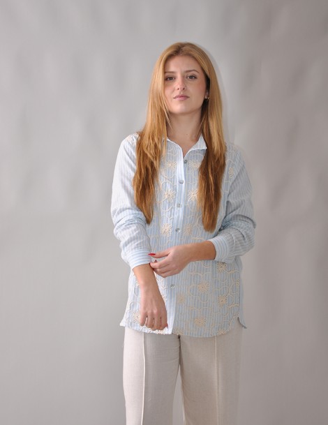 CAMISA BORDADA CORDA