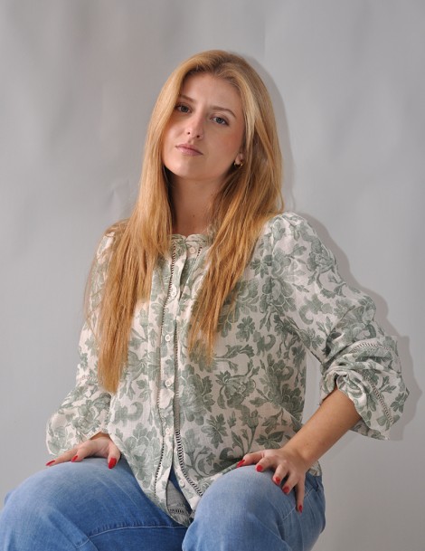 CAMISA DE ALGODÃO C/ FLORES