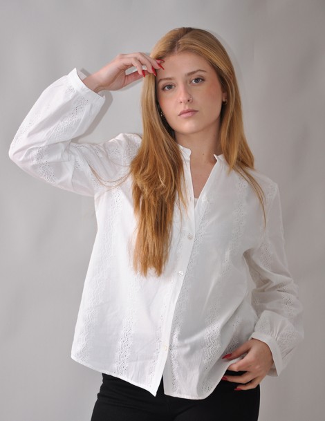 CAMISA ALGODÃO BORDADA