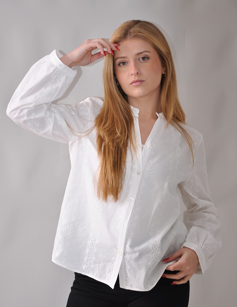 CAMISA ALGODÃO BORDADA