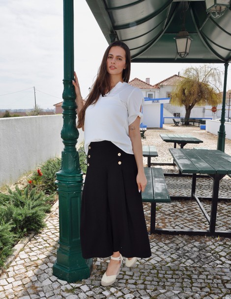 PANTALON ANCHO LINO