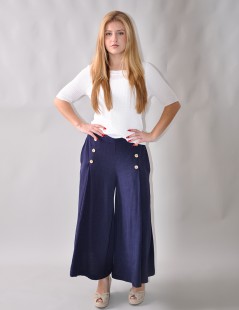 PANTALON ANCHO LINO