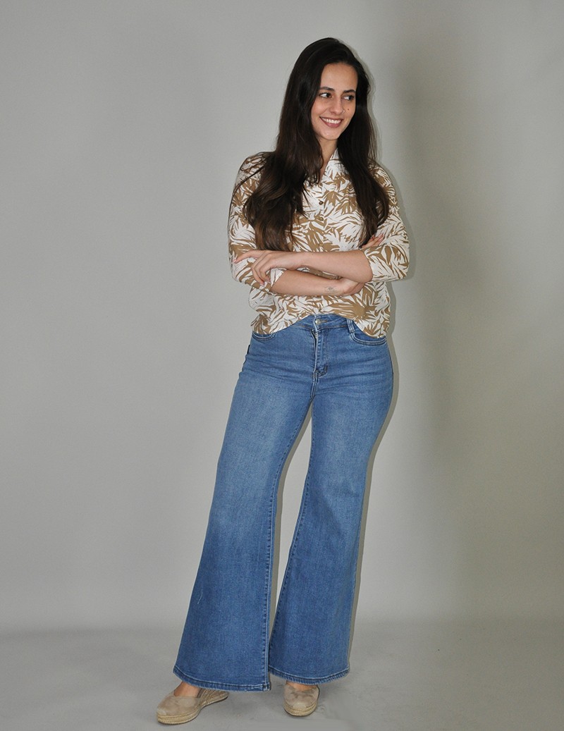 PANTALÓN PIERNA ANCHA PUSH-UP