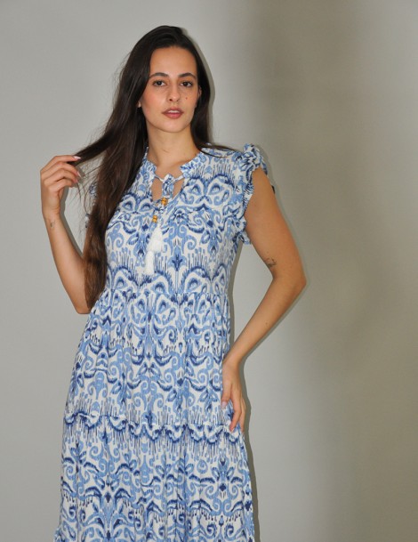 VESTIDO ANCHO C/VOLANTES