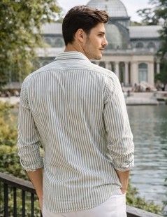 CAMISA M/COMPRIDA RISCAS MINI OXFORD