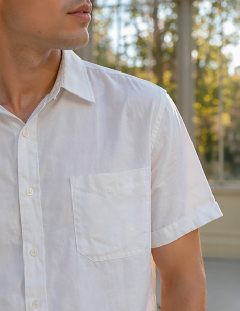 CAMISA LINHO MANGA CURTA