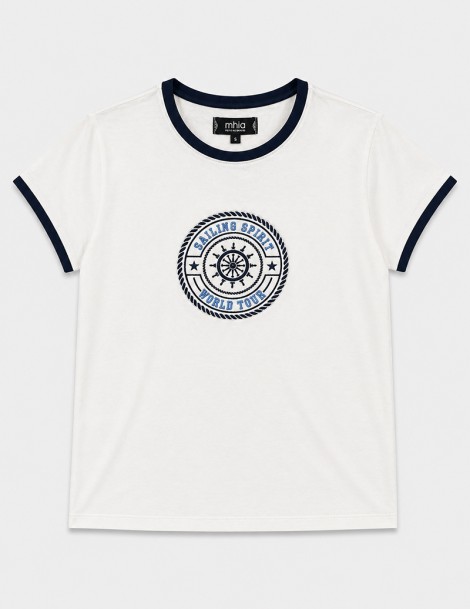 T-SHIRT BORDADA KIMONO