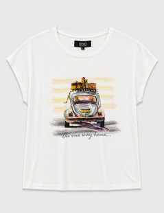 T-SHIRT ESTAMPADA CARRO