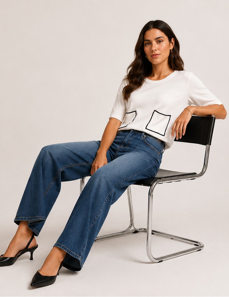 PANTALÓN PIERNA ANCHA PUSH-UP