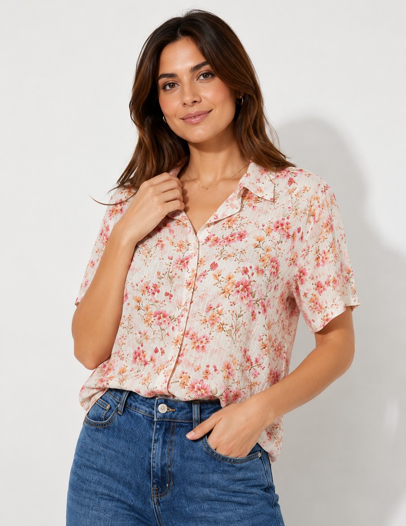 CAMISA ESTAMPADA FLORES