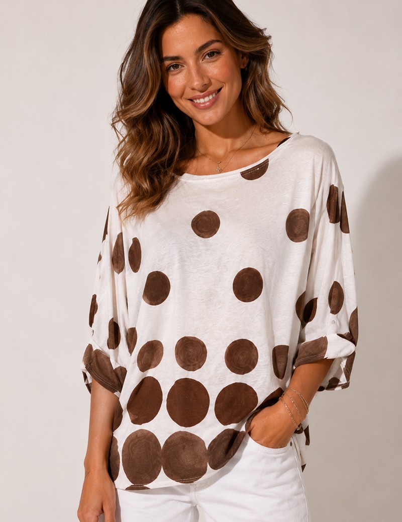 BLUSA MURCIELAGO C/BOLITAS