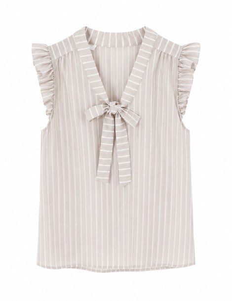 BLUSA RISCAS C/LAÇO PESCOÇO