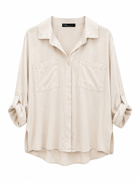 BLUSA C/BOLSILLOS TENCEL