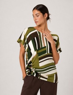 BLUSA KIMONO ESTAMPADA C/LAZO