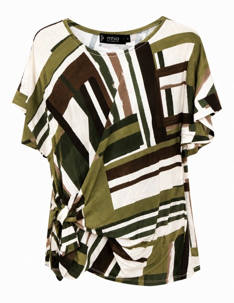 BLUSA KIMONO ESTAMPADA C/LAZO
