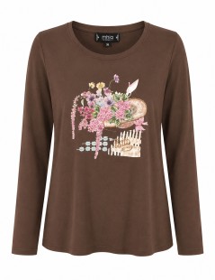 T-SHIRT M/COMPRIDA BORDADO CHAPEU