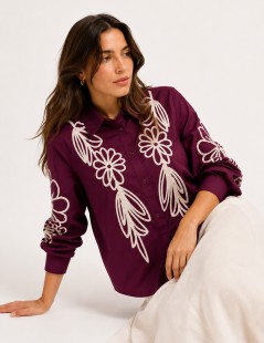 CAMISA BORDADA M/LARGA
