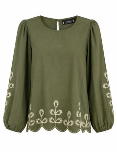 BLUSA BORDADA M/ LARGA