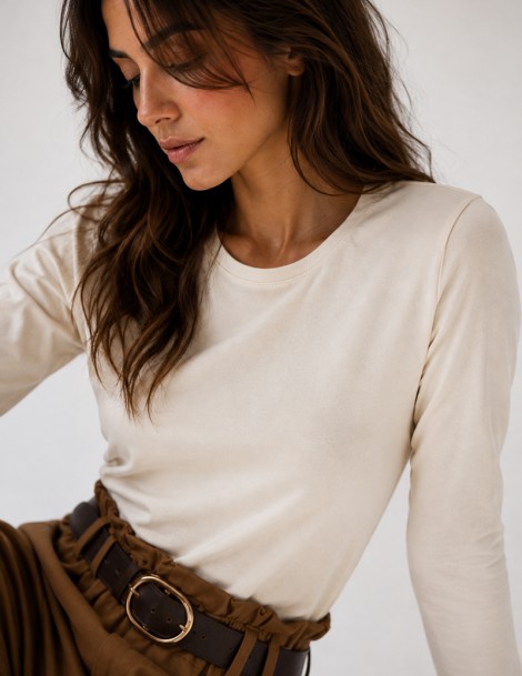T-SHIRT M/LARGA CUELLO REDONDO