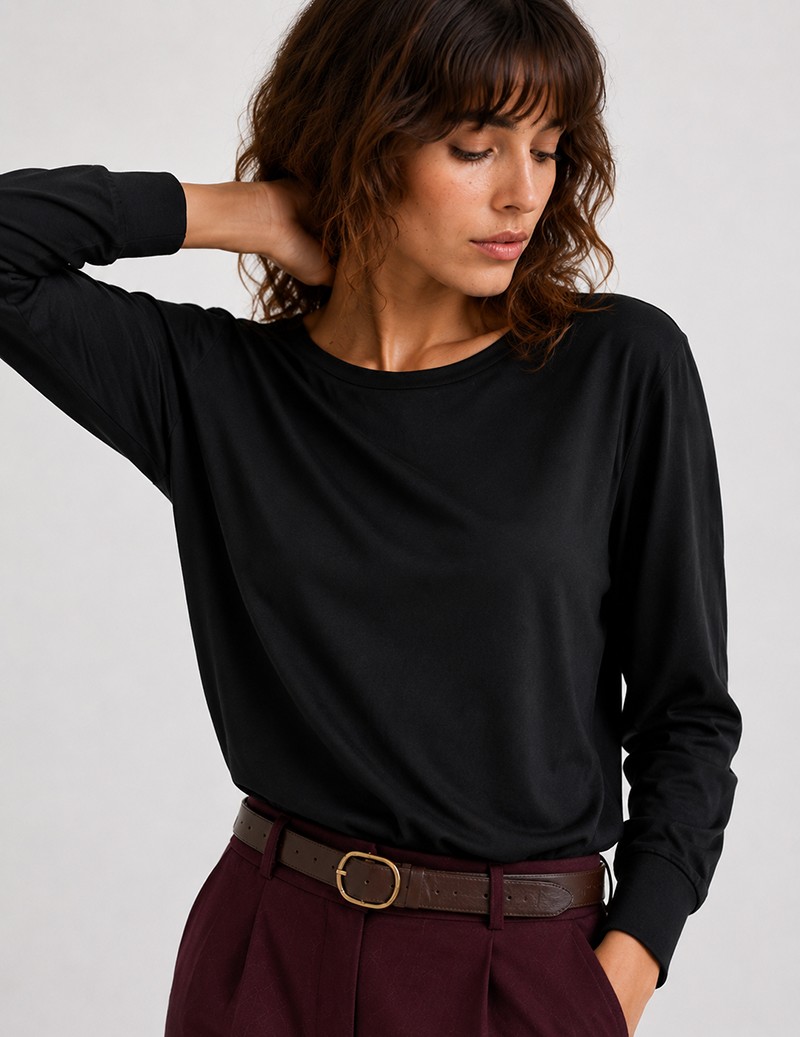 T-SHIRT M/LARGA CUELLO REDONDO