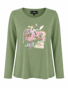 T-SHIRT M/COMPRIDA BORDADO CHAPEU