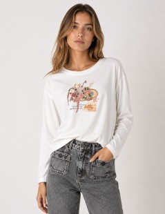 CAMISETA M/LARGA BORDADO SOMBRERO