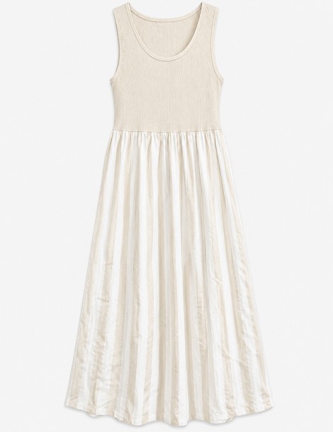 VESTIDO MANGA CAVA RISCAS